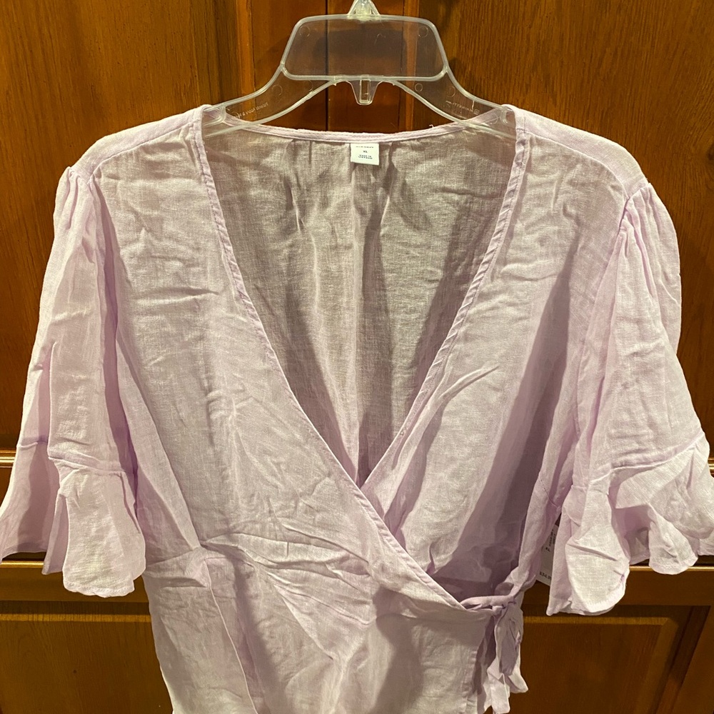 Women's Lilac Wrap Top